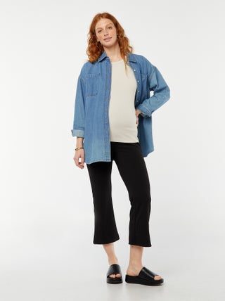 Pantalón de premamá ancho milano liso