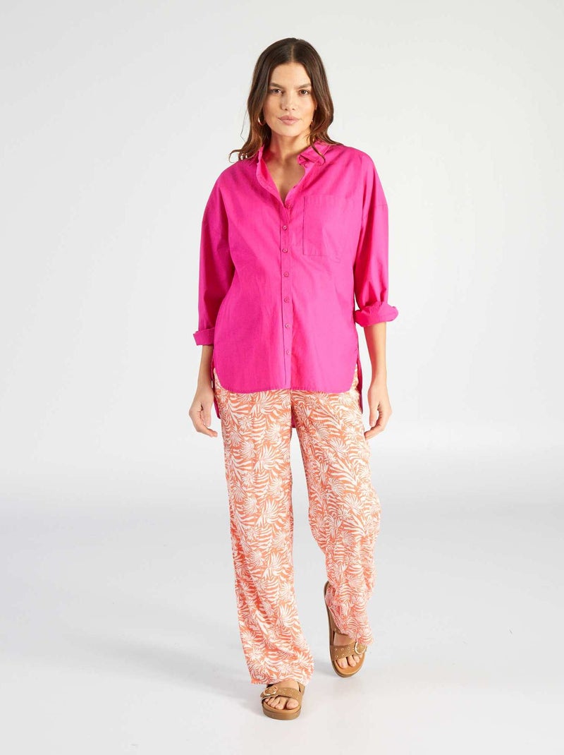 Pantalón de premamá ancho y vaporoso NARANJA - Kiabi