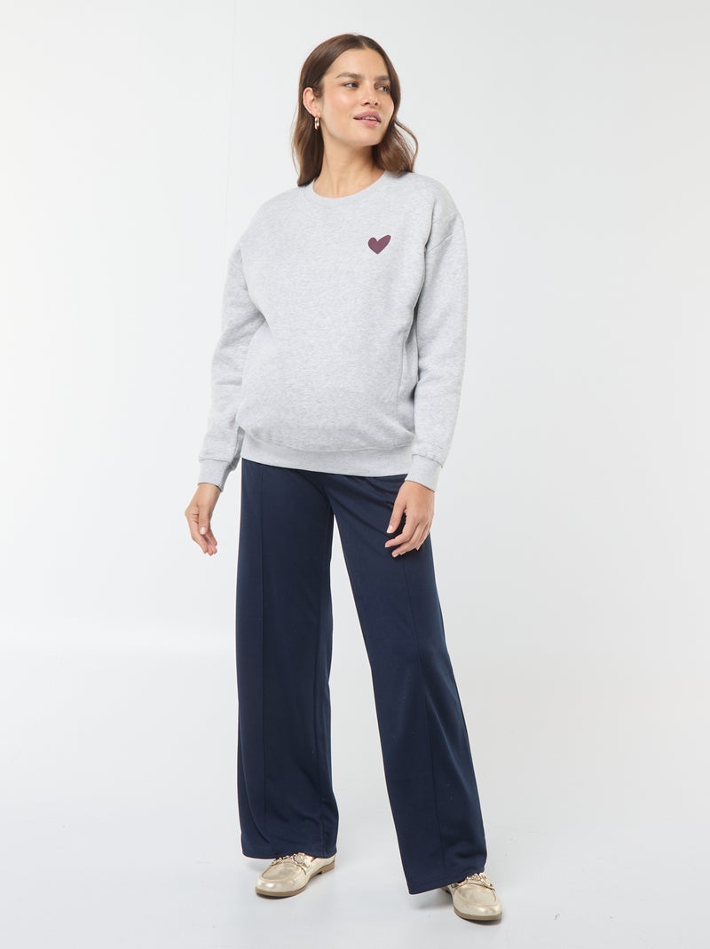 Pantalón de premamá corte recto Azul - Kiabi