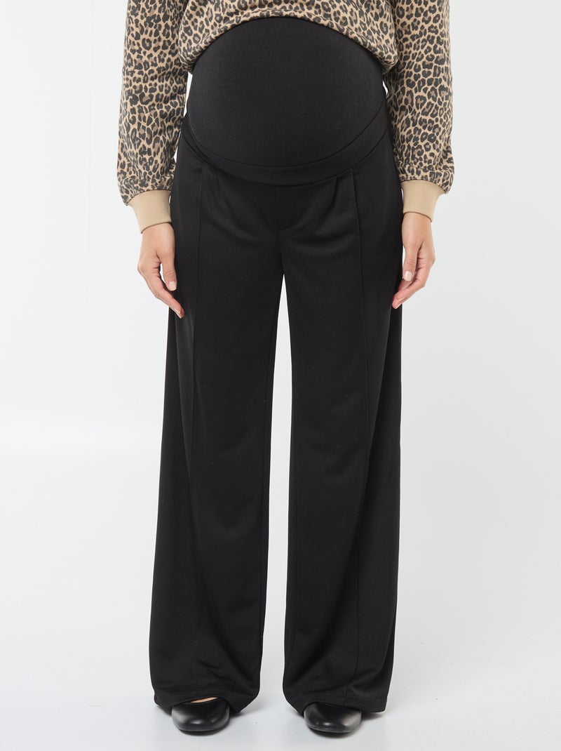 Pantalón de premamá corte recto negro - Kiabi