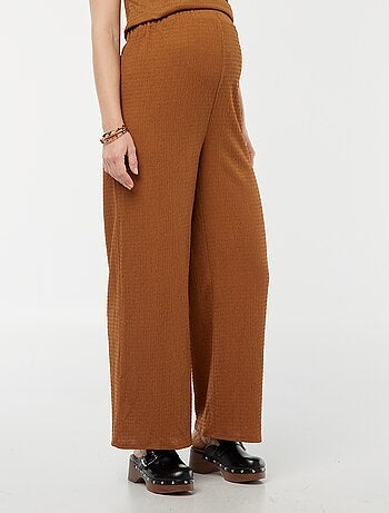 Pantalón de premamá recto de punto de crepé