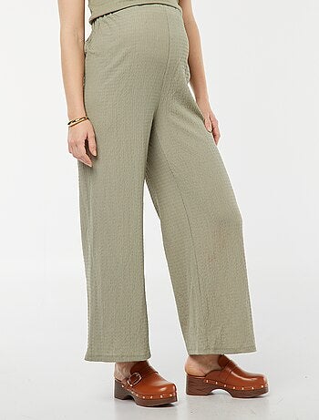 Pantalón de premamá recto de punto de crepé