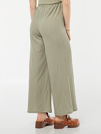Pantalón de premamá recto de punto de crepé