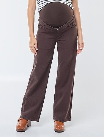 Pantalón de premamá wide leg con estampado de leopardo