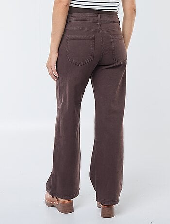 Pantalón de premamá wide leg con estampado de leopardo