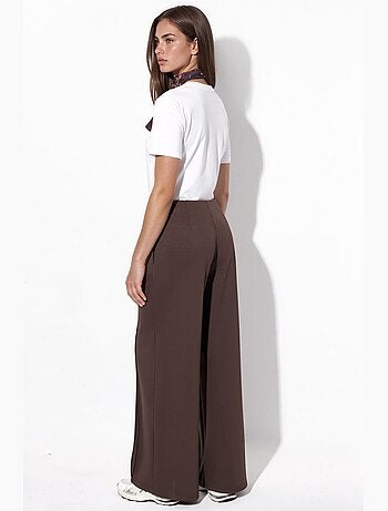 Pantalón de punto a rayas de tiro medio y pernera ancha hiccup