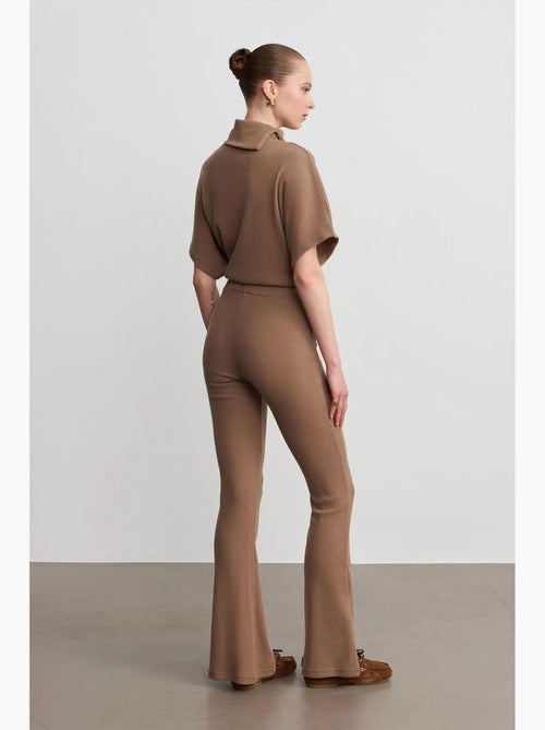 Pantalón de punto acampanado de tiro alto dilvin - Kiabi