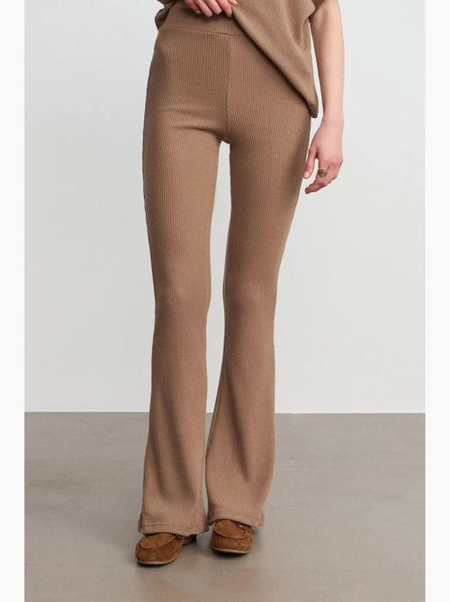 Pantalón de punto acampanado de tiro alto dilvin - Kiabi
