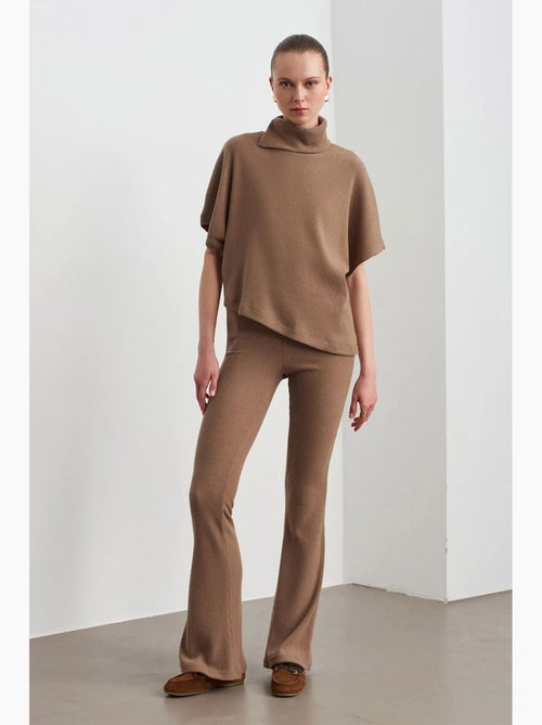 Pantalón de punto acampanado de tiro alto dilvin - Kiabi