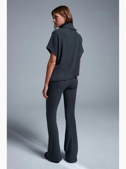 Pantalón de punto acampanado de tiro alto dilvin - Kiabi