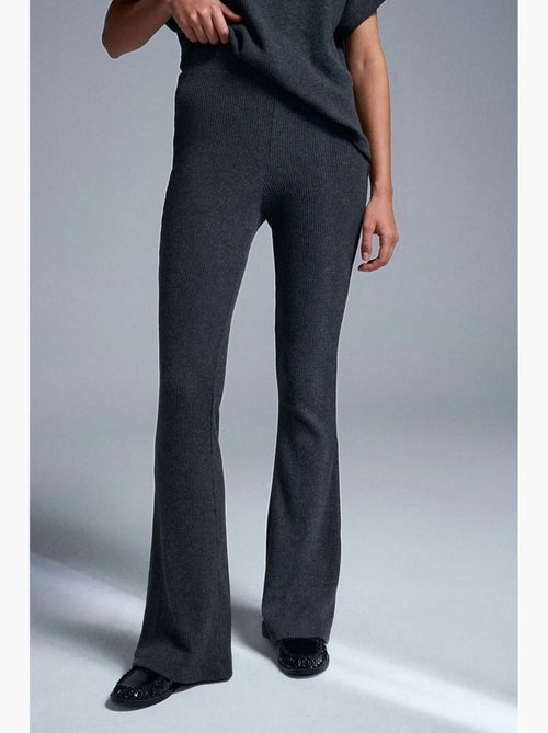 Pantalón de punto acampanado de tiro alto dilvin - Kiabi