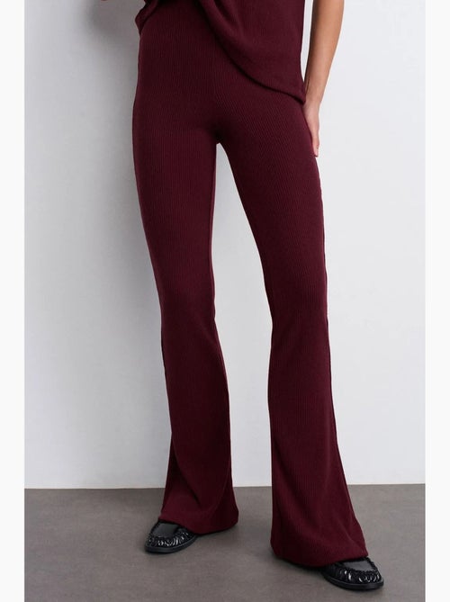 Pantalón de punto acampanado de tiro alto dilvin - Kiabi