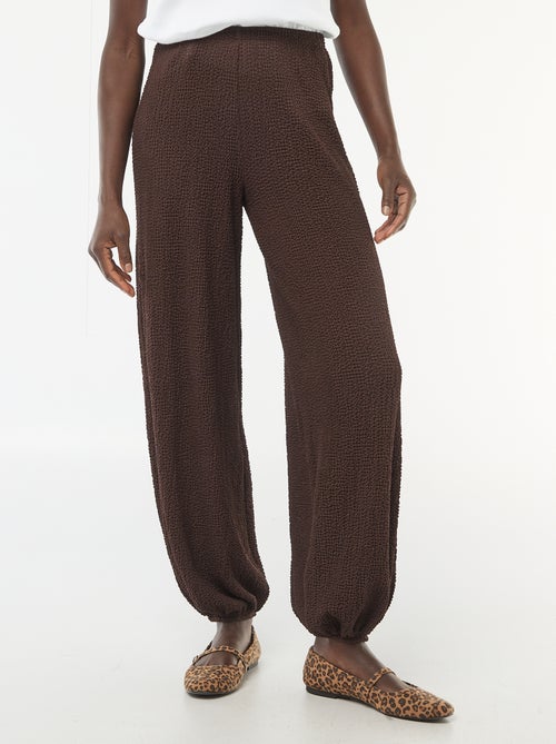 Pantalón de punto arrugado - Kiabi