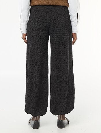 Pantalón de punto arrugado