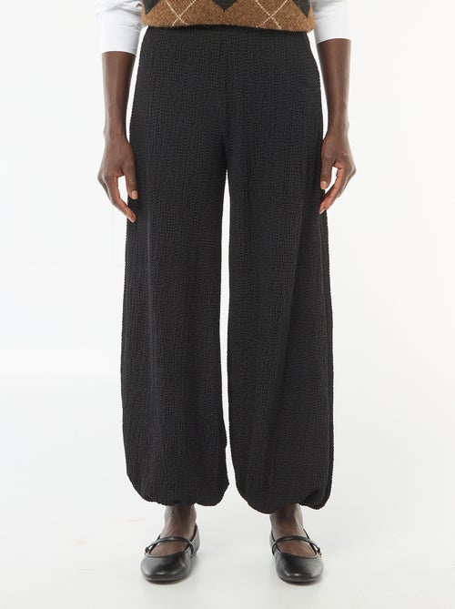 Pantalón de punto arrugado - Kiabi