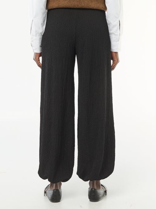 Pantalón de punto arrugado - Kiabi