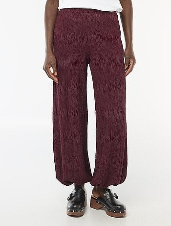 Pantalón de punto arrugado