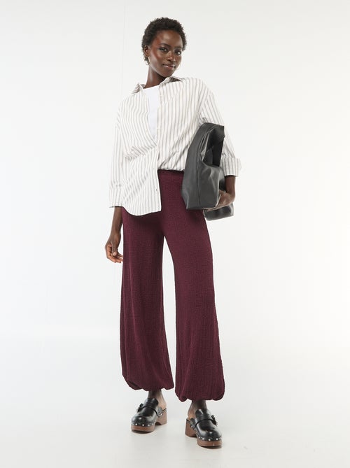 Pantalón de punto arrugado - Kiabi