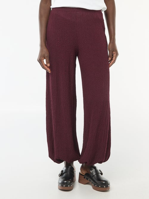 Pantalón de punto arrugado - Kiabi