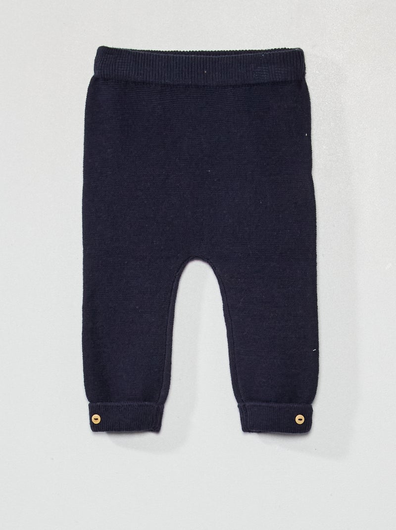 Pantalón de punto azul - Kiabi