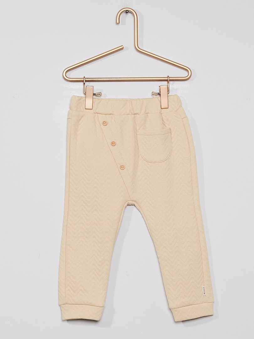 Pantalón de punto beige lavado - Kiabi