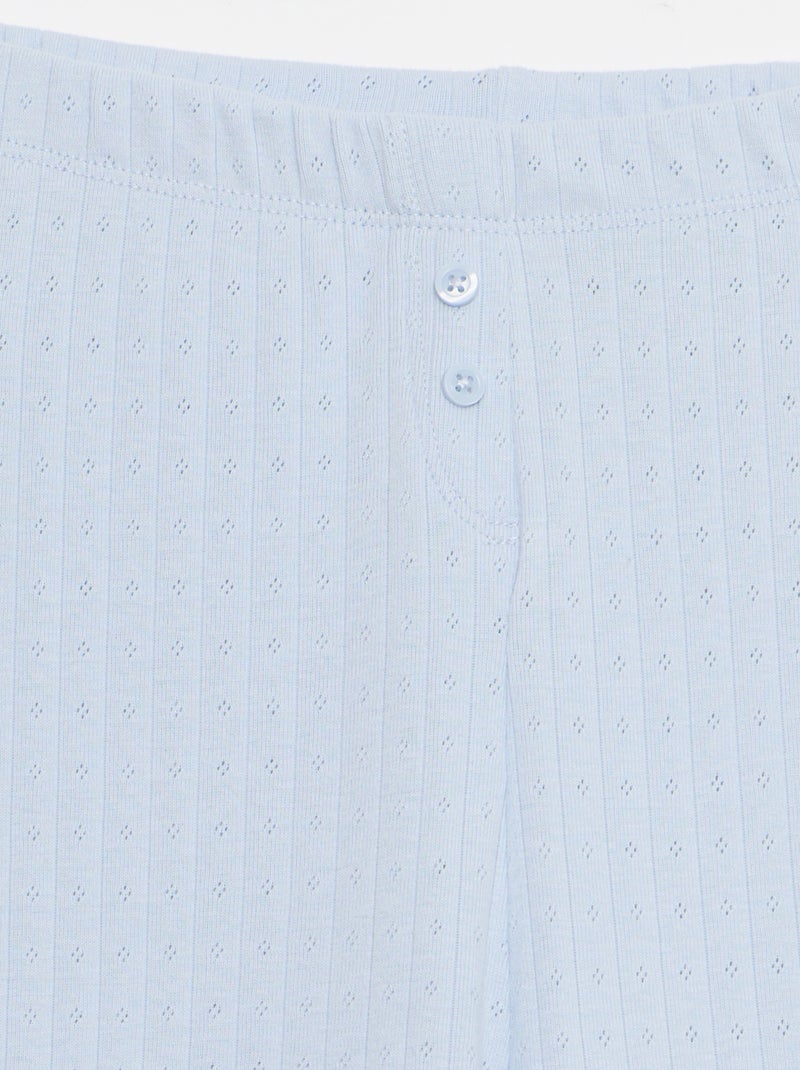 Pantalón de punto calado Blanco - Kiabi