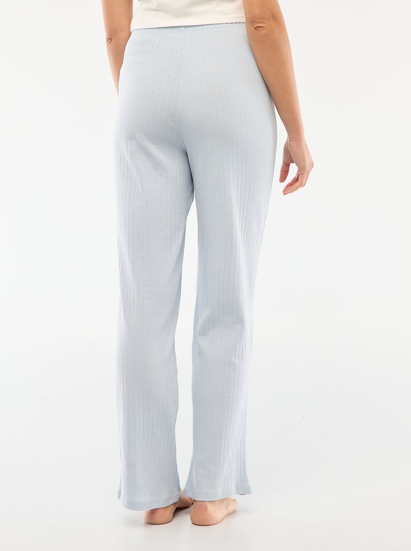 Pantalón de punto calado Blanco - Kiabi