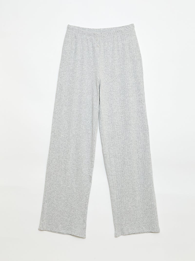 Pantalón de punto calado Gris - Kiabi