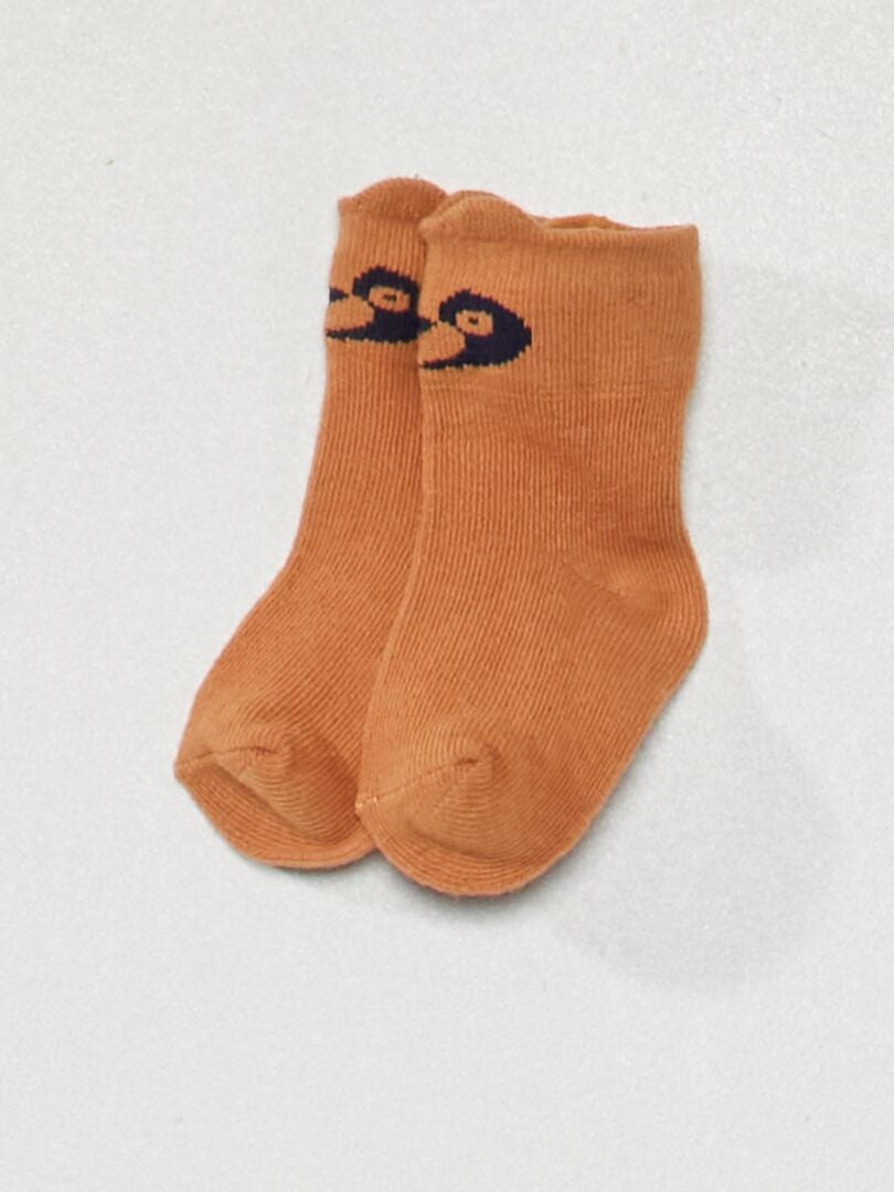 Pantalón de punto + calcetines MARRON - Kiabi