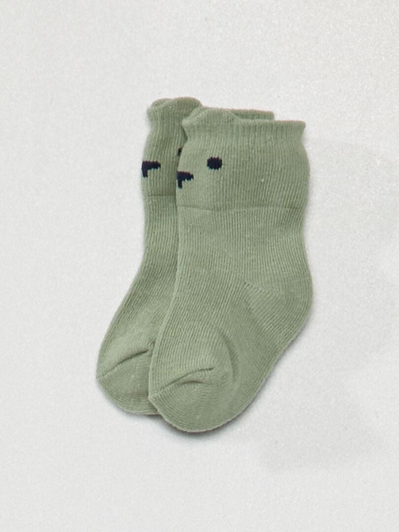 Pantalón de punto + calcetines VERDE - Kiabi