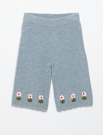 Pantalón de punto con bordados