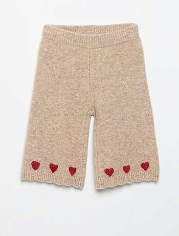 Pantalón de punto con bordados