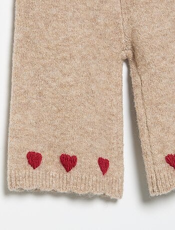 Pantalón de punto con bordados