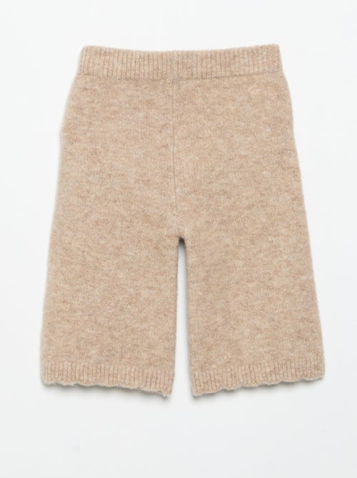 Pantalón de punto con bordados - Kiabi
