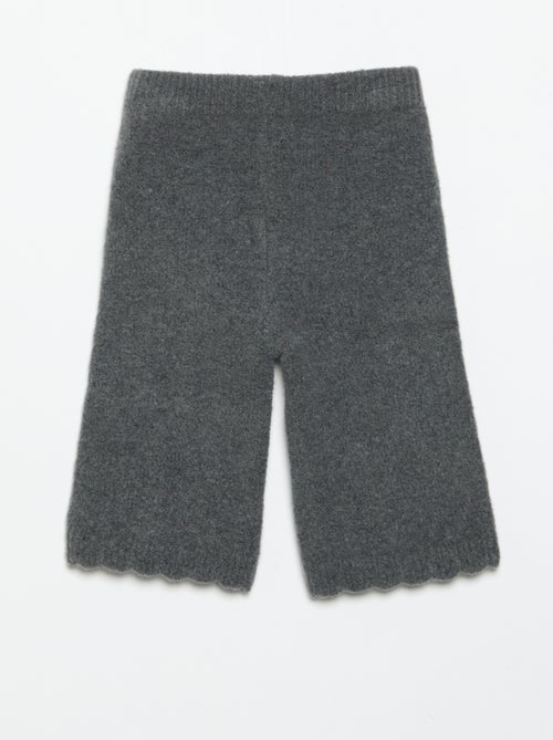 Pantalón de punto con bordados - Kiabi