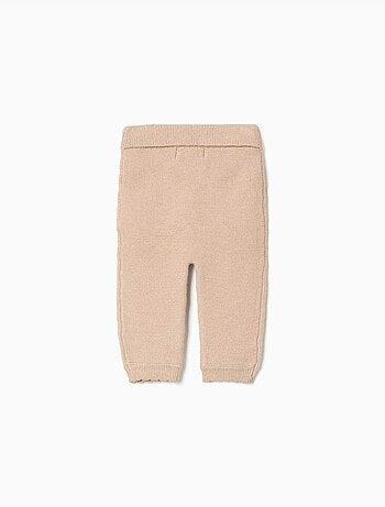 Pantalón de punto con lazo decorativo