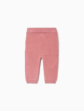 Pantalón de punto con lazo decorativo