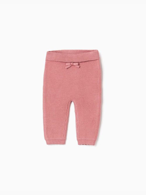 Pantalón de punto con lazo decorativo - Kiabi Pantalón de punto con lazo decorativo - Kiabi
