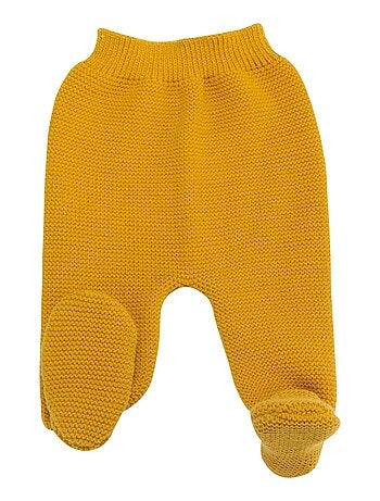 Pantalón de punto con pies para recién nacido