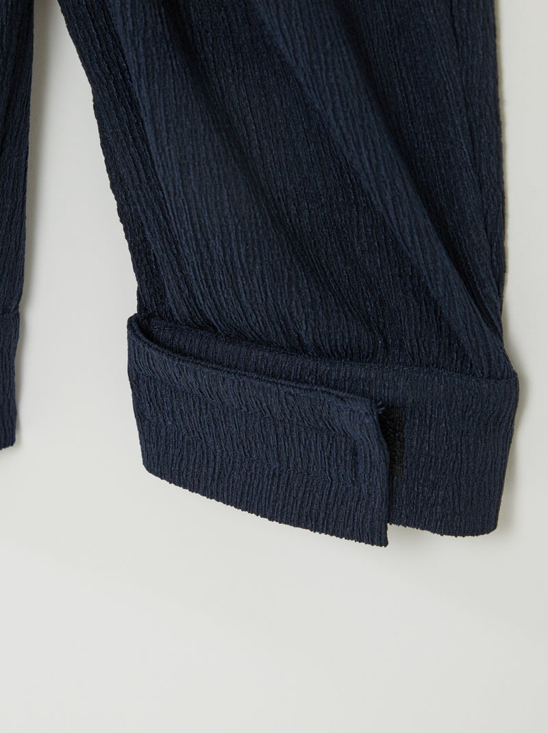 Pantalón de punto crepé - colección fácil de poner NEGRO - Kiabi