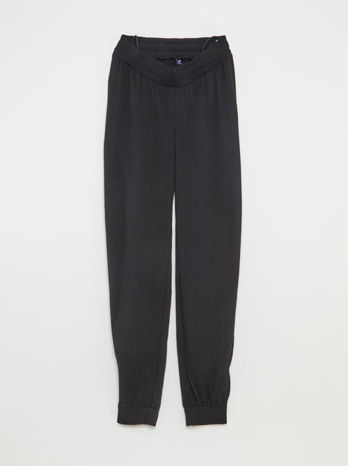 Pantalón de punto crepé - colección fácil de poner - Kiabi