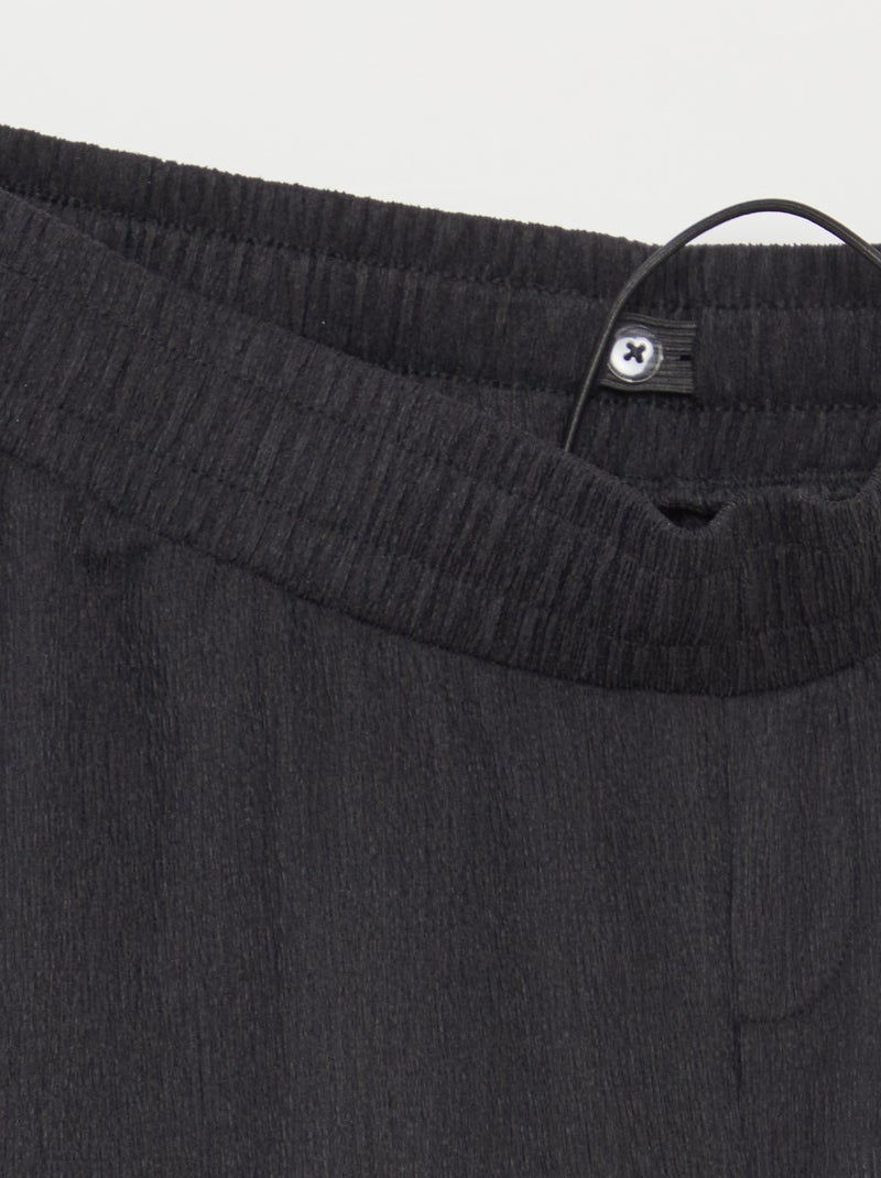 Pantalón de punto crepé - colección fácil de poner Negro - Kiabi