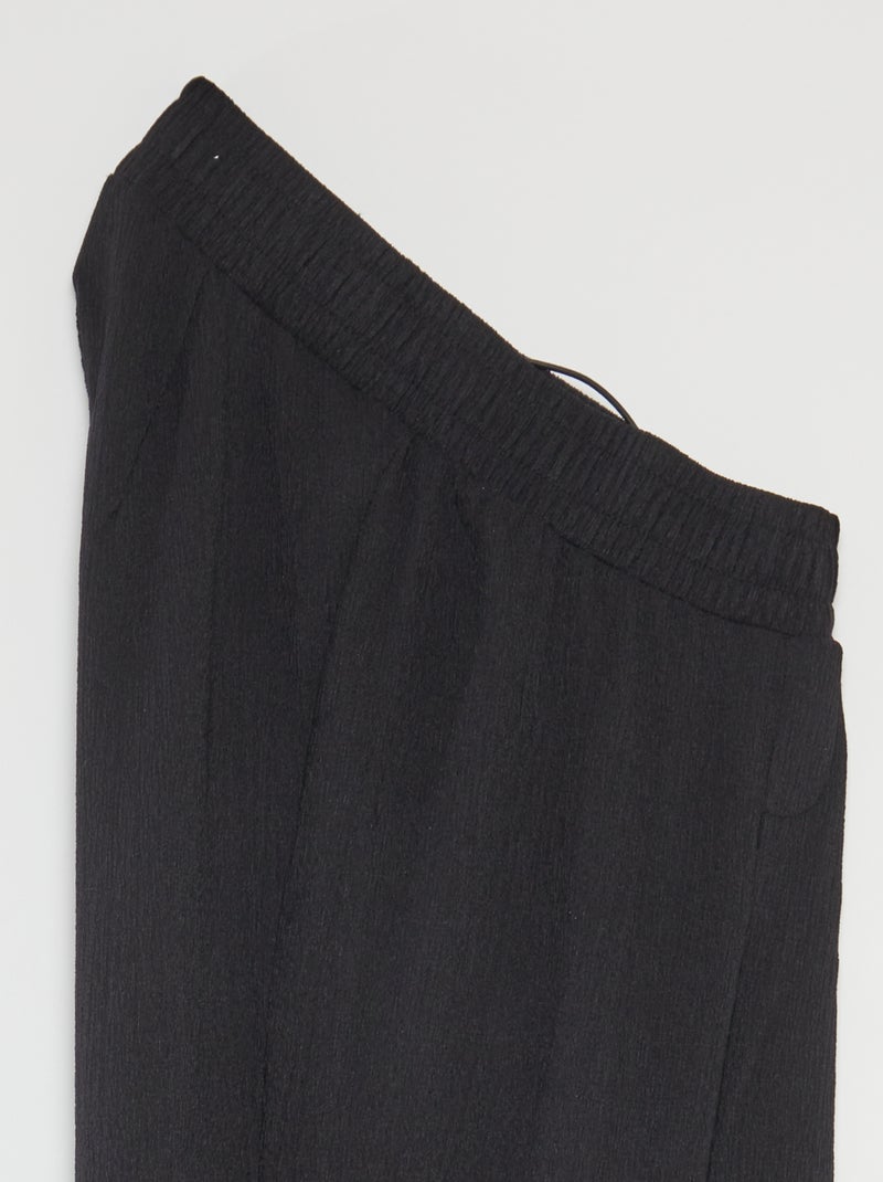 Pantalón de punto crepé - colección fácil de poner Negro - Kiabi