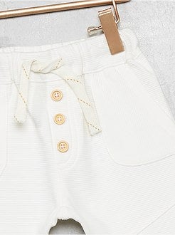 Pantalón de punto de canalé - Kiabi