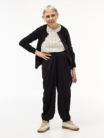 Pantalón de punto de crepé - Fácil de Poner