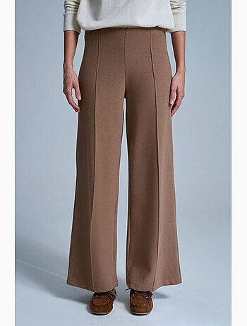 Pantalón de punto de pernera ancha para mujer dilvin