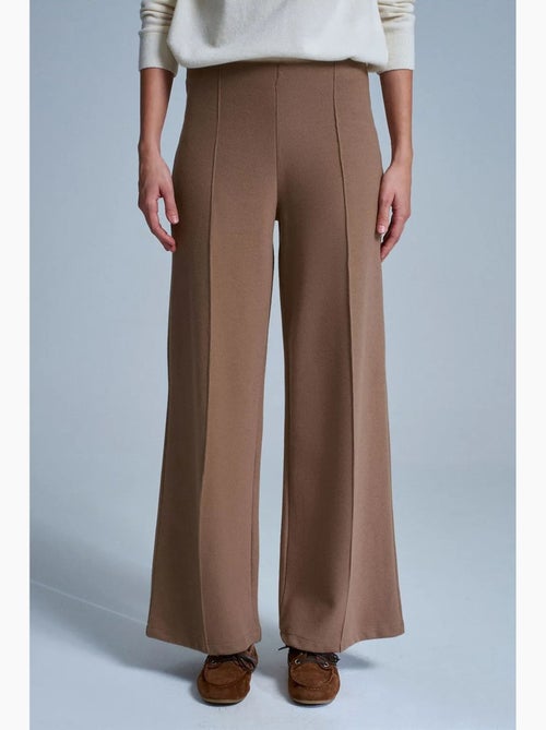 Pantalón de punto de pernera ancha para mujer dilvin - Kiabi Pantalón de punto de pernera ancha para mujer dilvin - Kiabi