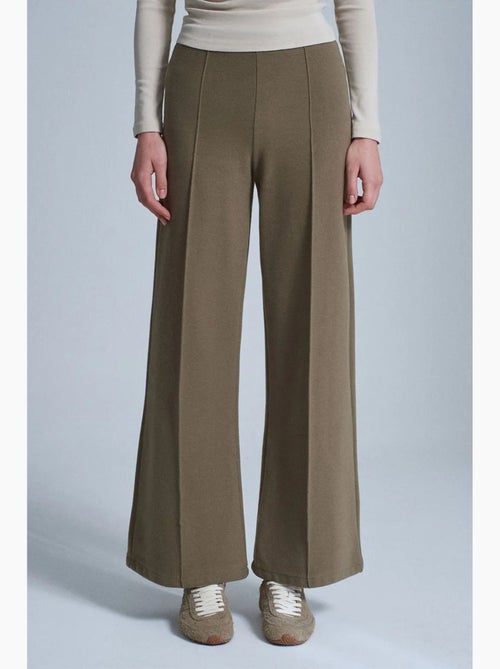 Pantalón de punto de pernera ancha para mujer dilvin - Kiabi Pantalón de punto de pernera ancha para mujer dilvin - Kiabi