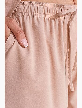 Pantalón de punto de pernera ancha para mujer dilvin