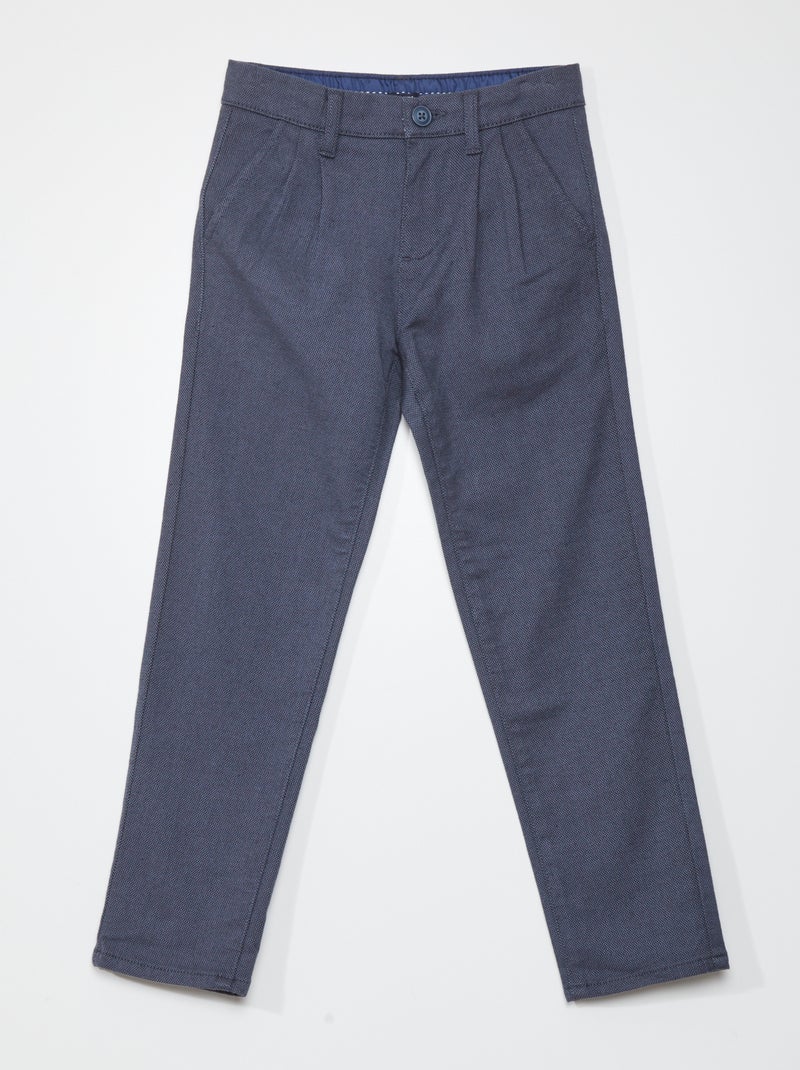 Pantalón de punto de piqué AZUL - Kiabi